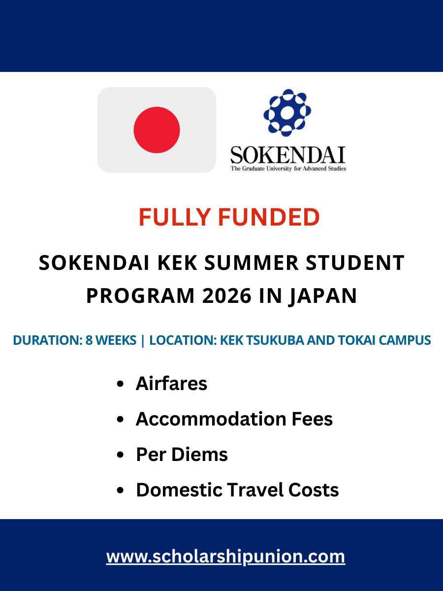 Sokendai KEK Summer Student Program 2026 in Japan