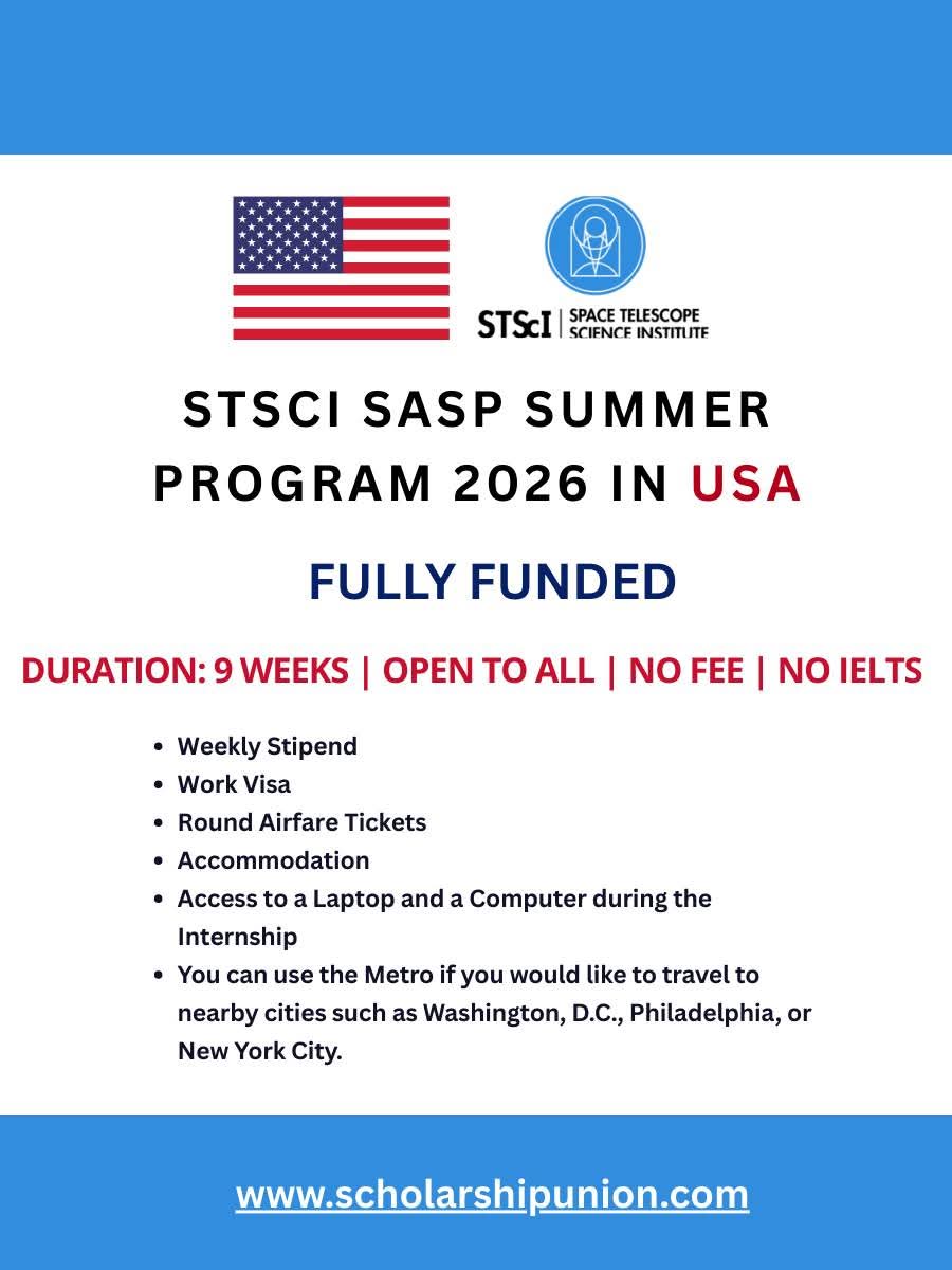 STScI SASP Summer Program 2026  in USA | Fully Funded |
