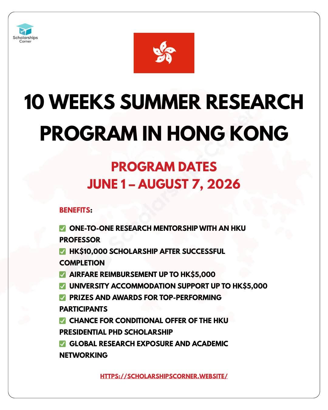 Summer Research Program in Hong kong