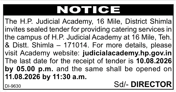 Tender Notice: Campus Catering Services Procurement