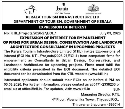 Tender Notice: KTIL Consultant Empanelment