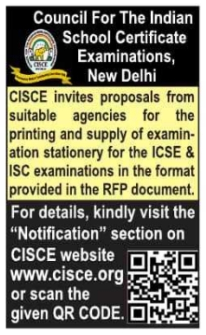 Tender Notice: Printing and Supply of Examination Stationery