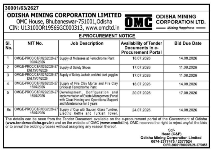 Tender Notice: Procurement of Materials and IT Support Services