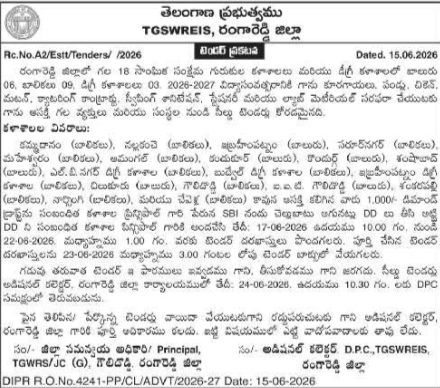 Tender Notice: Supply and Service Contracts for TGSWREIS