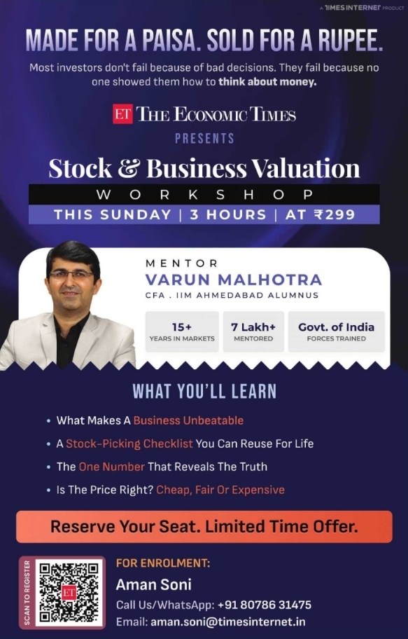The Economic Times Stock & Business Valuation Workshop 2026