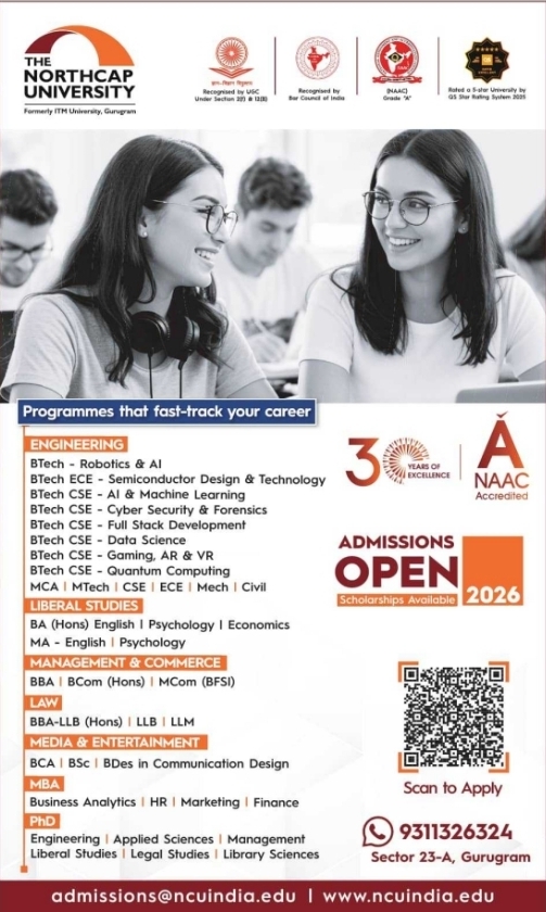 The NorthCap University Admissions