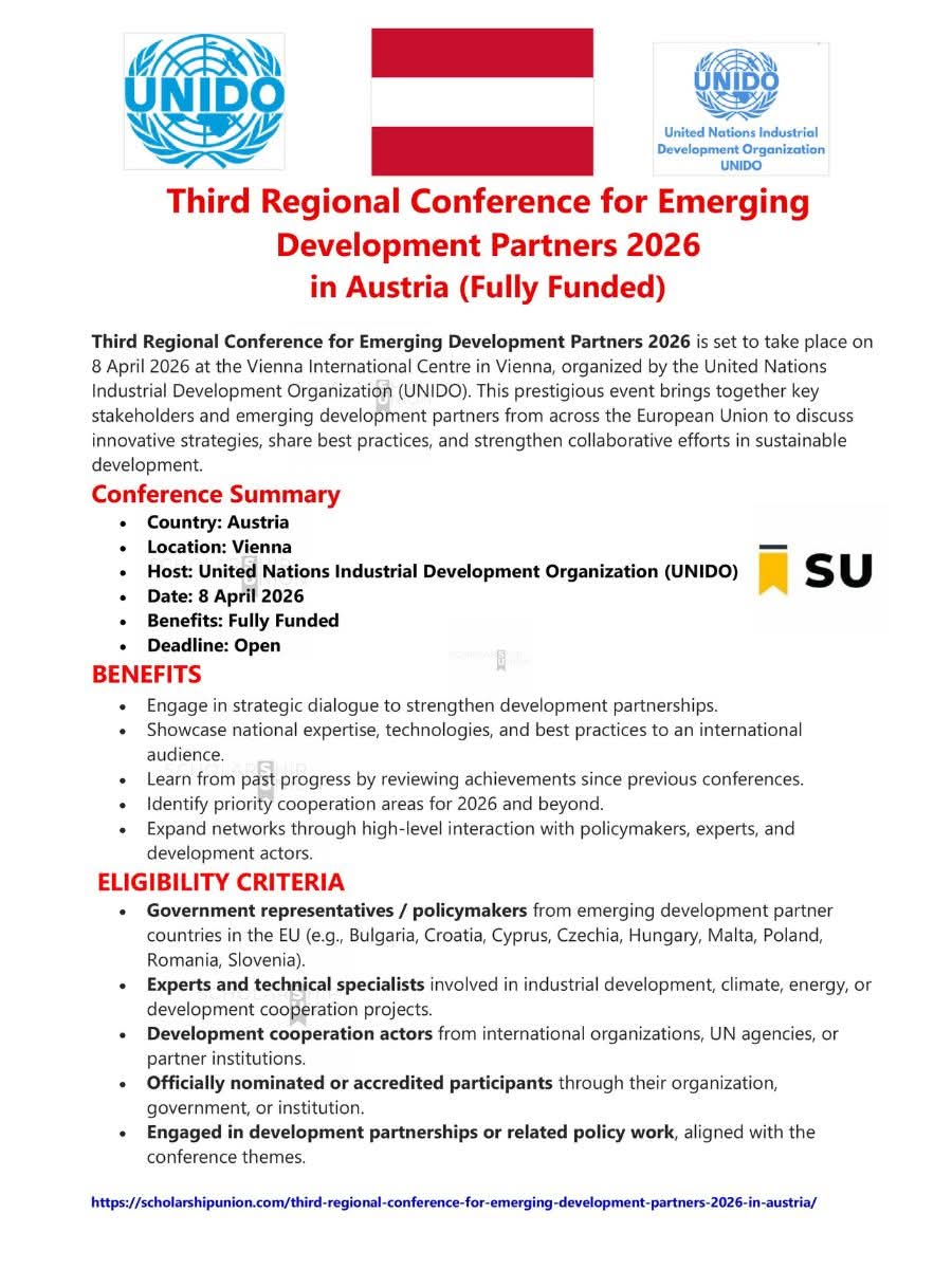 Third Regional Conference for Emerging Development Partners 2026 In Austria