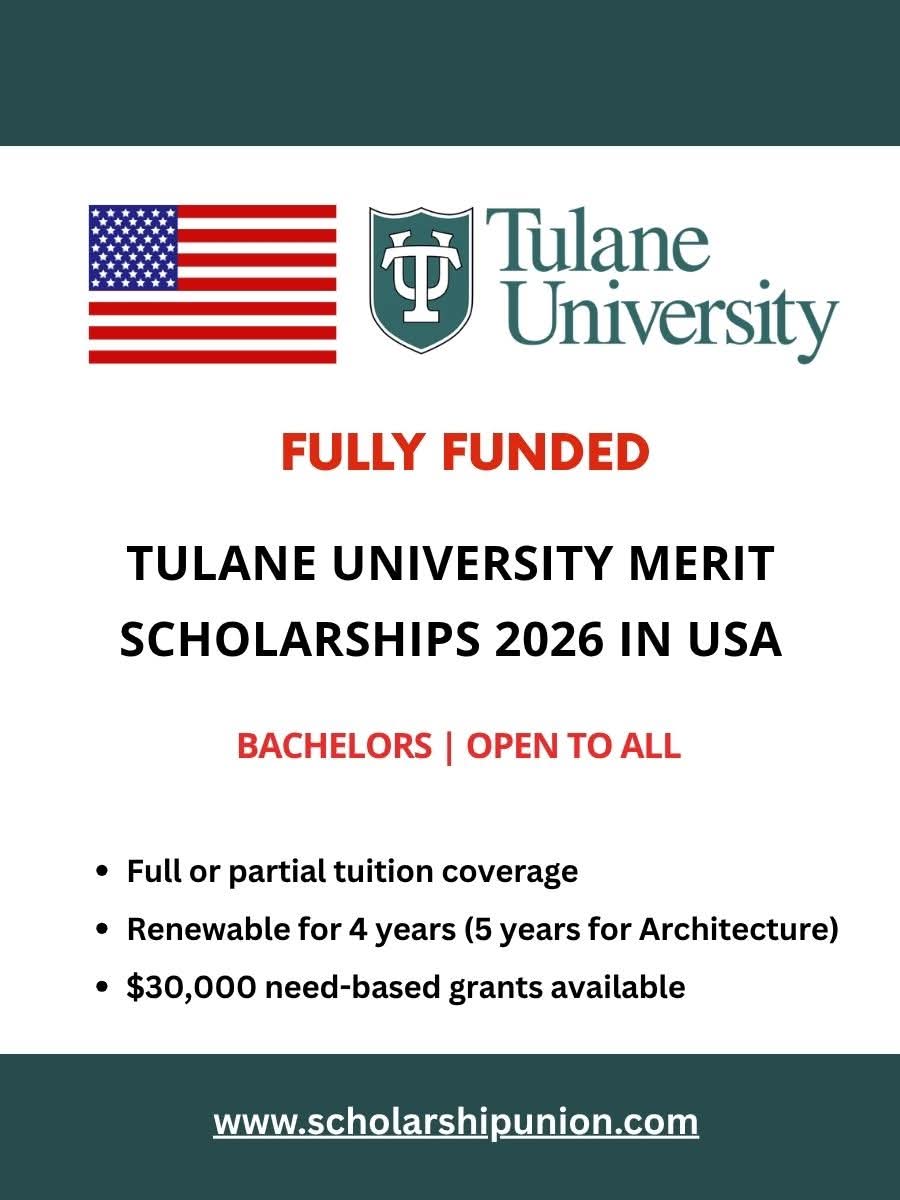 Tulane University Merit Scholarships 2026 in USA