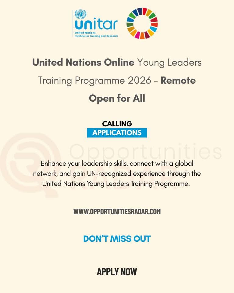 UN ONLINE YOUNG LEADERS TRAINING PROGRAMME 2026