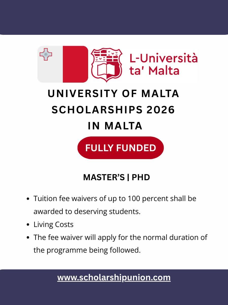 University of Malta scholarships 2026 in Malta