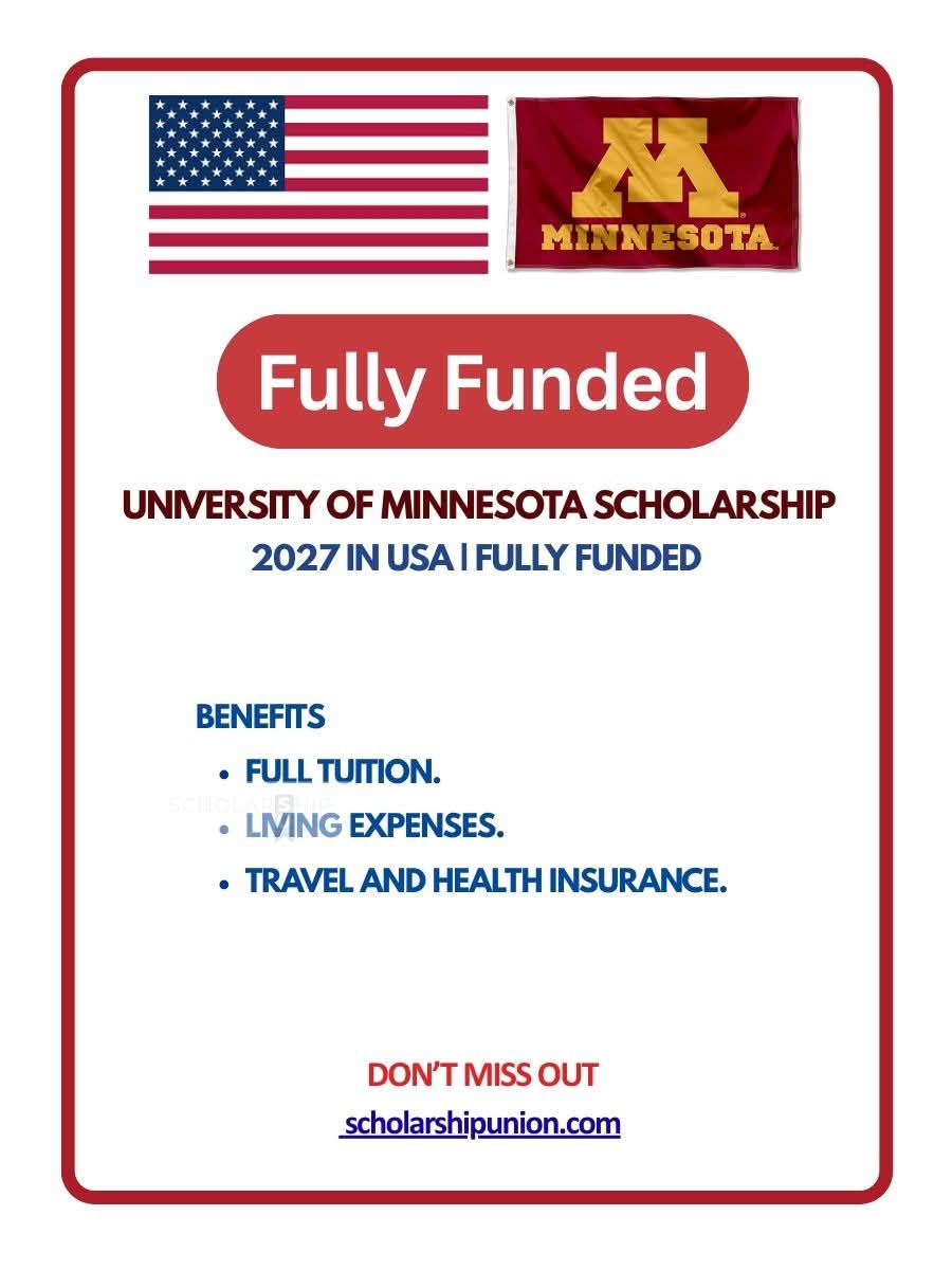 University of Minnesota Scholarship 2027 in USA
