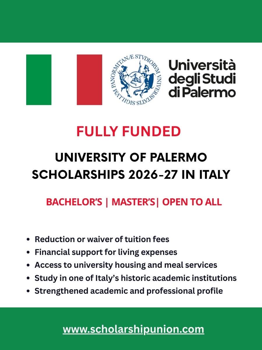 University of Palermo Scholarships 2026 - 27 In Italy