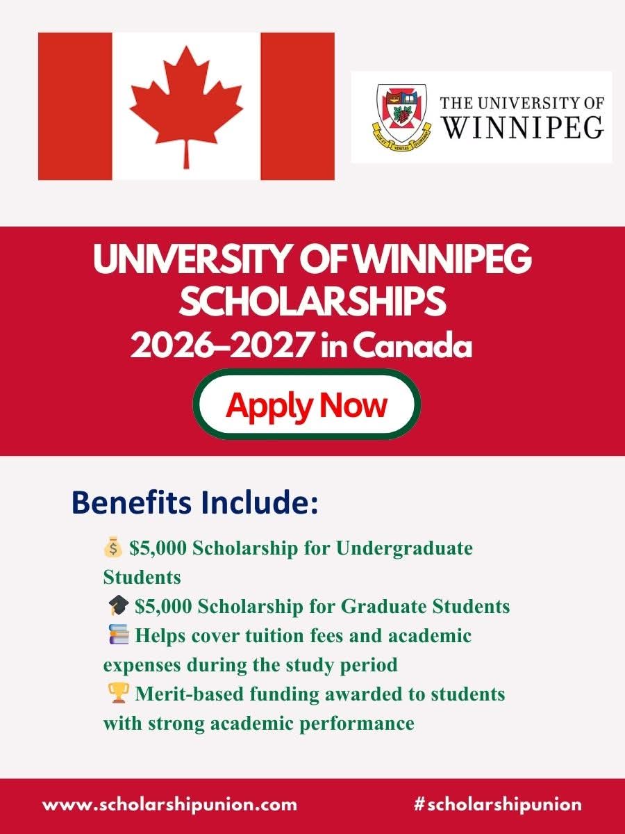 University of Winnipeg Scholarships 2026–2027 in Canada