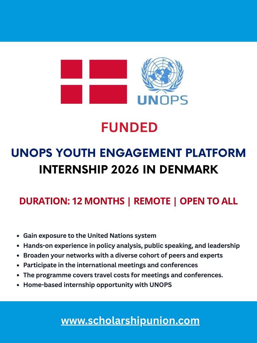 UNOPS Youth Engagement Platform Internship 2026 in Denmark