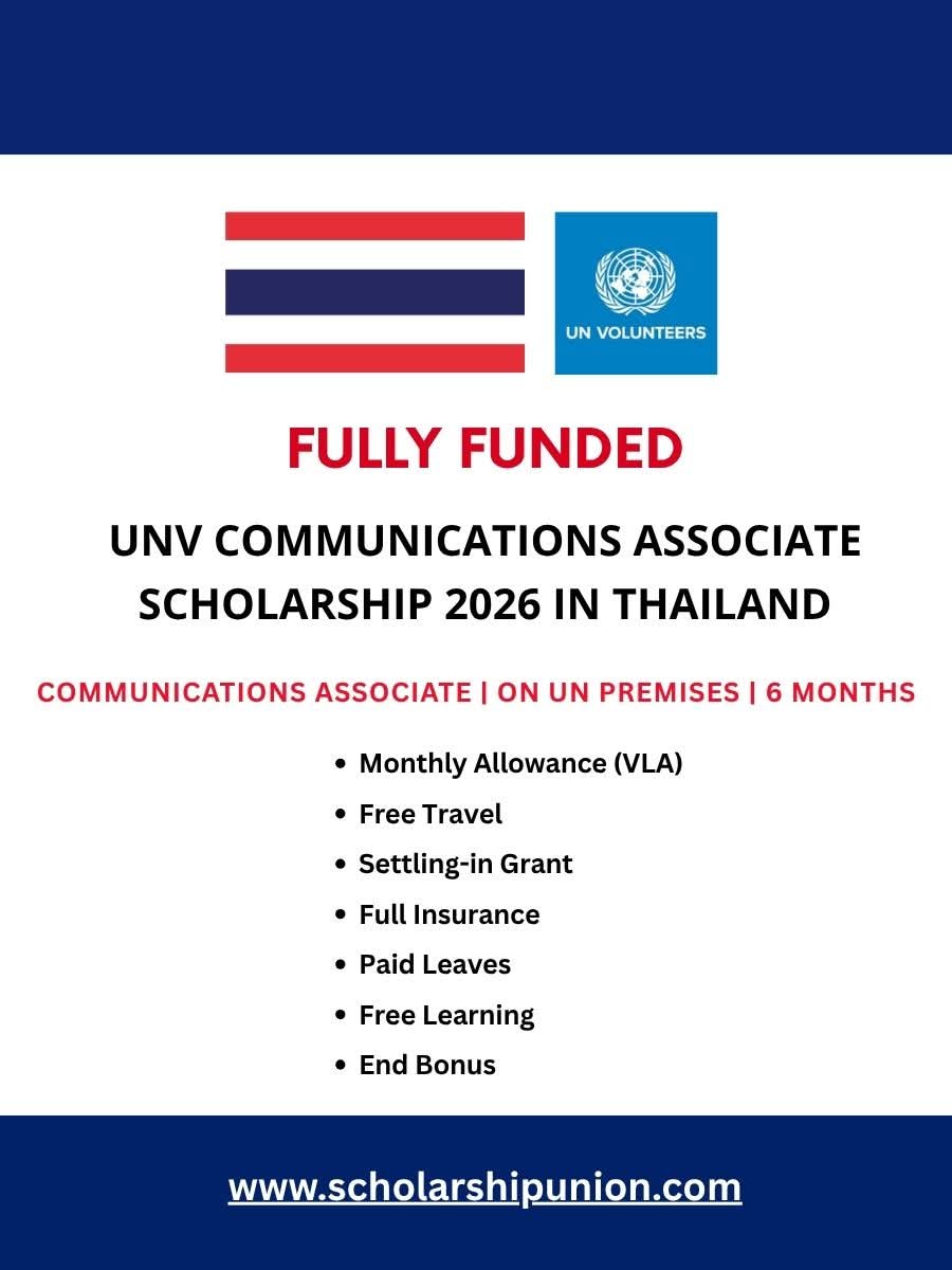 UNV Communications Associate Scholarship 2026 in Thailand
