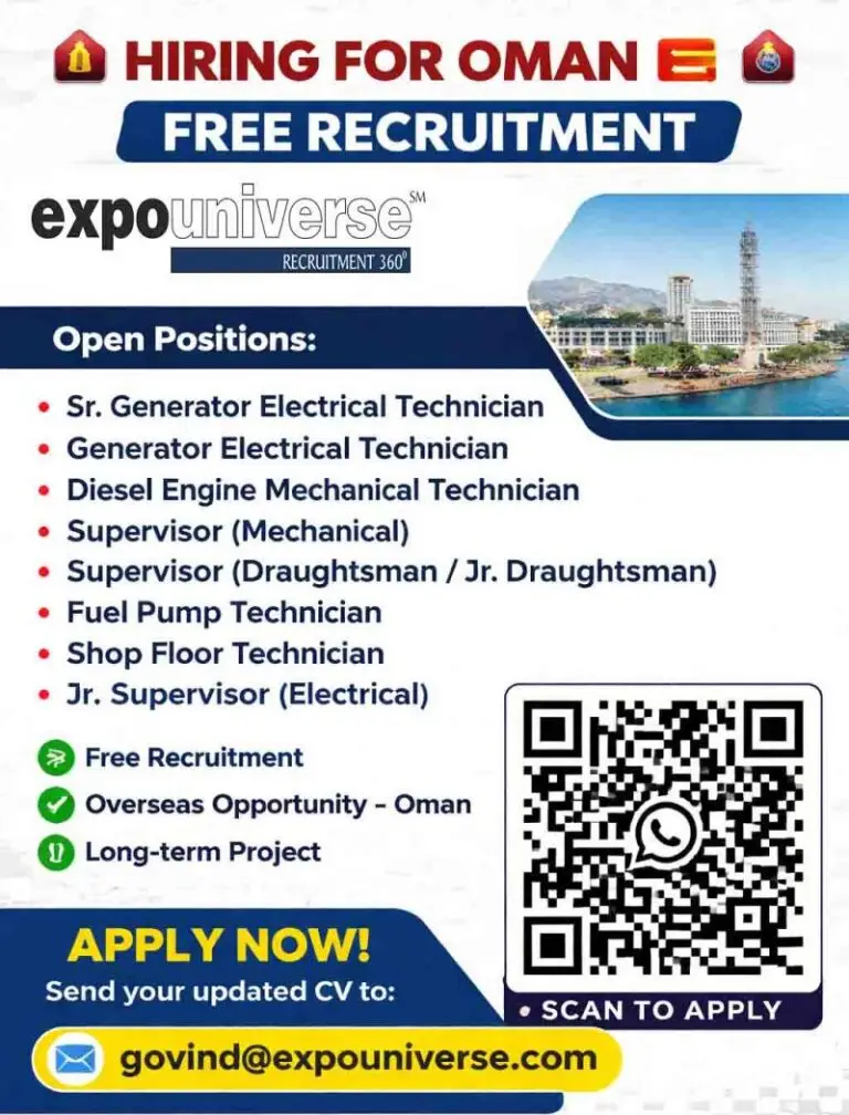 Urgent Hiring for Reputed Company - Oman