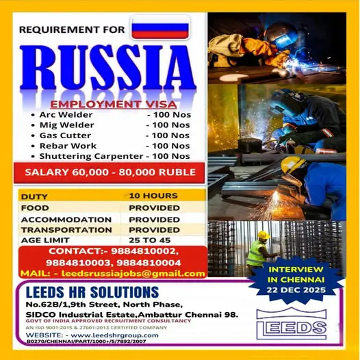 Urgent Jobs in Russia 2025 – Apply Now