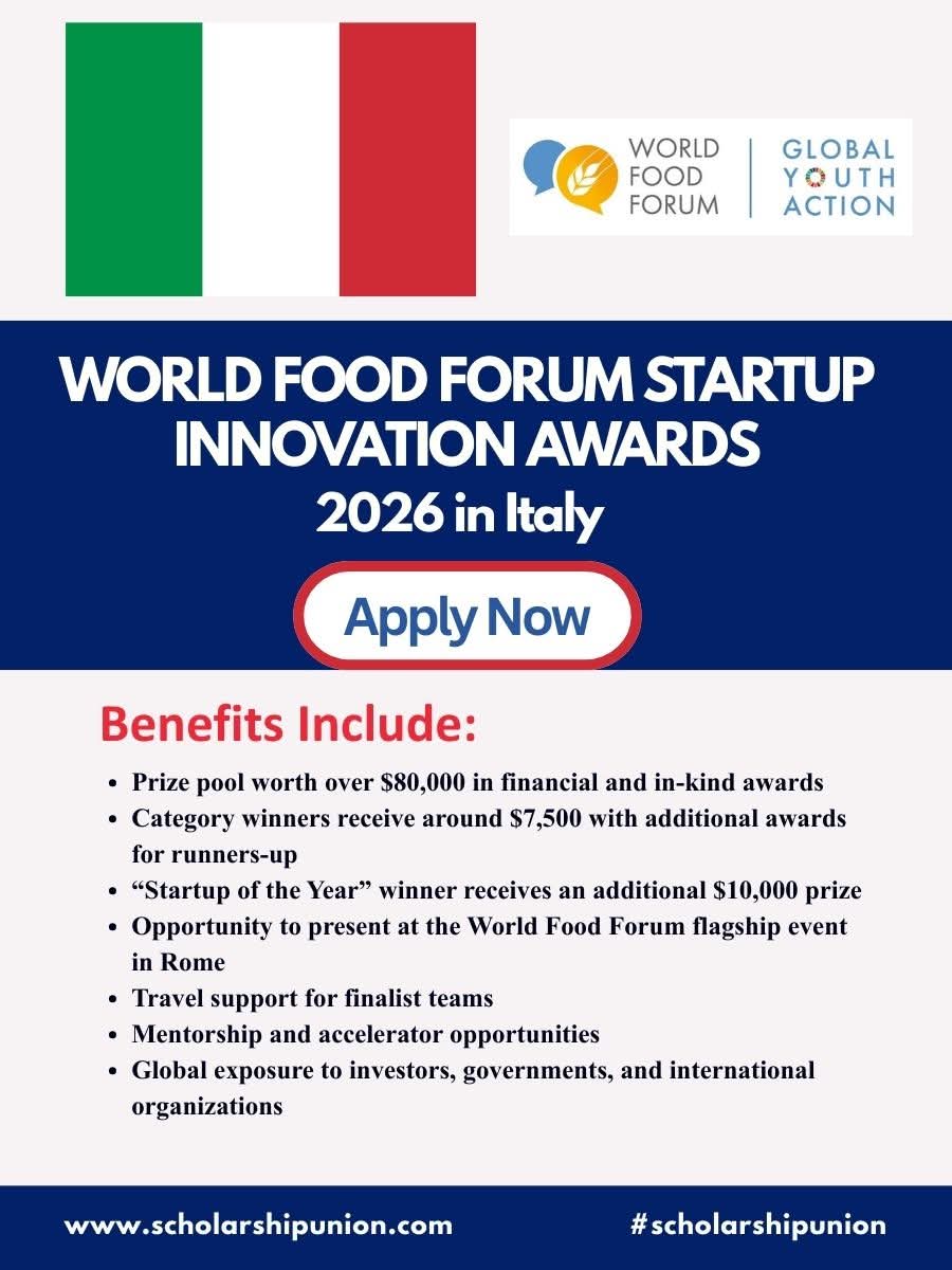 World Food Forum Startup Innovation Awards 2026 in Italy