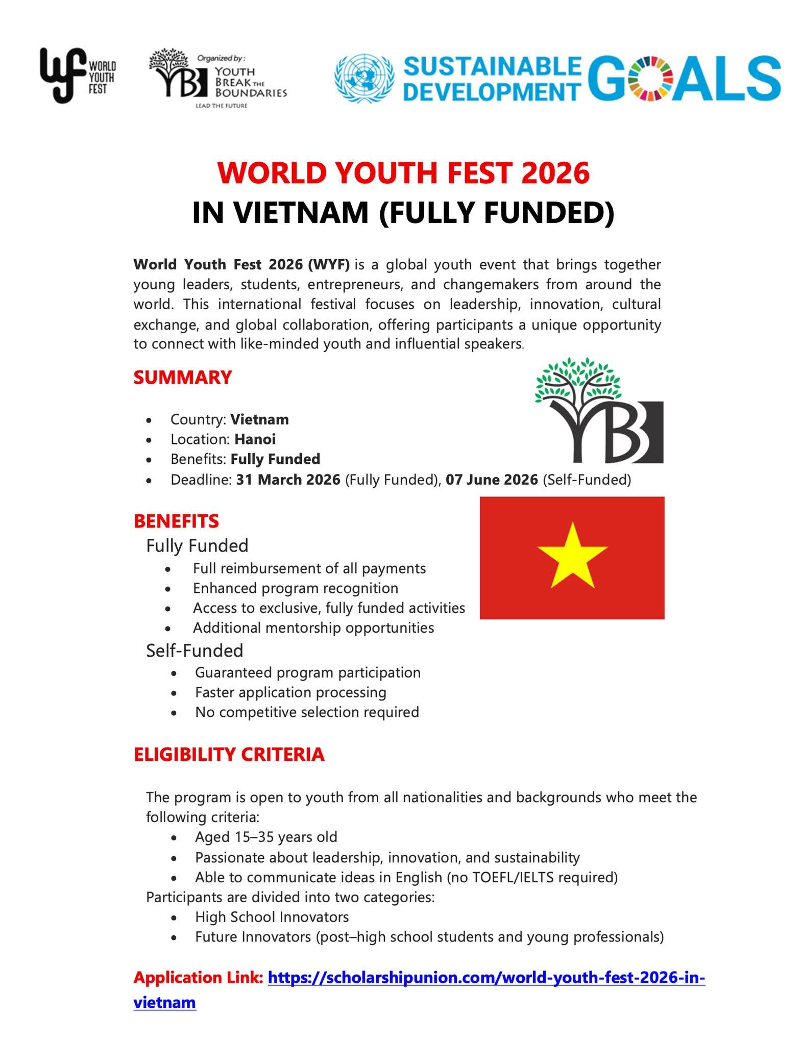 World Youth Fest 2026 in Vietnam