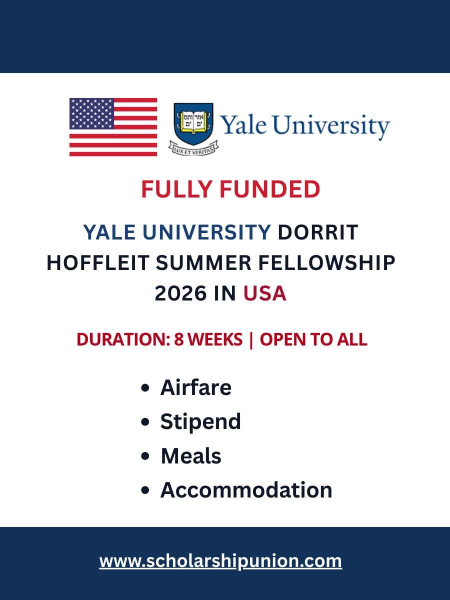 Yale University Dorrit Hoffleit Summer Fellowship 2026 In USA