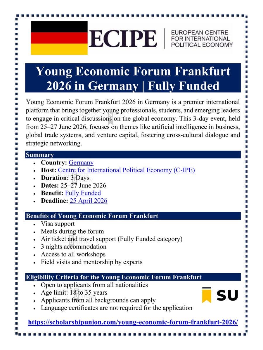 Young Economic Forum (YEF) Frankfurt 2026 in Germany