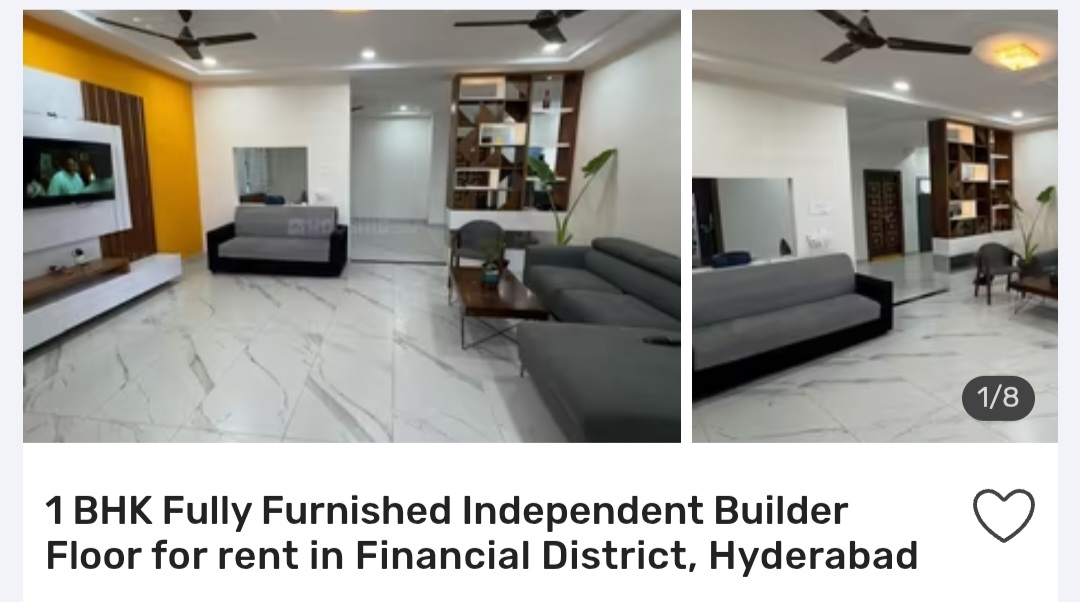 🏡 1 BHK Builder Floor – Financial District (Premium Interior)