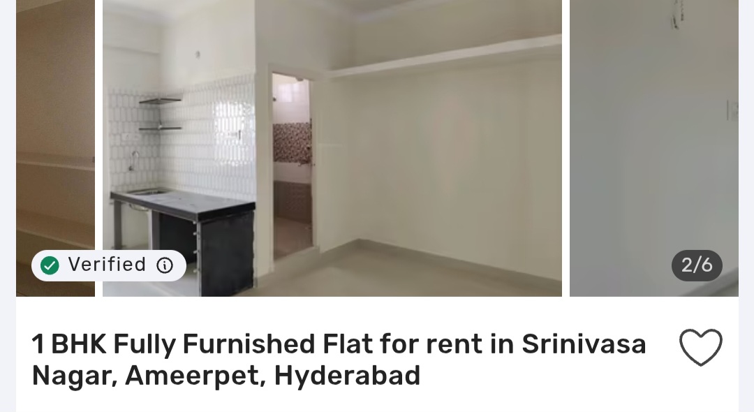🏡 1 BHK Flat – Ameerpet