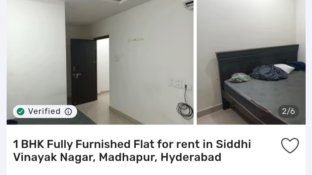 🏠 1 BHK Flat – Madhapur (Siddhi Vinayak Nagar)