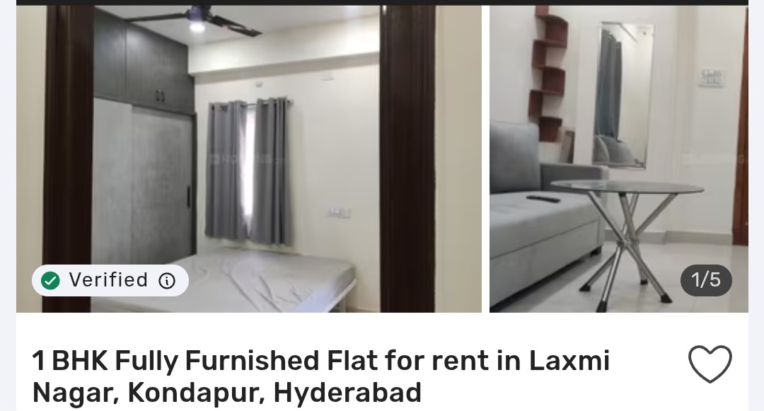 🏡 1 BHK in Laxmi Nagar, Kondapur