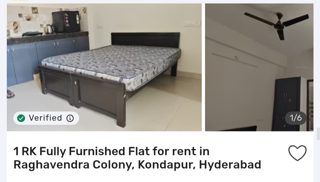 🏠 1 RK in Raghavendra Colony, Kondapur