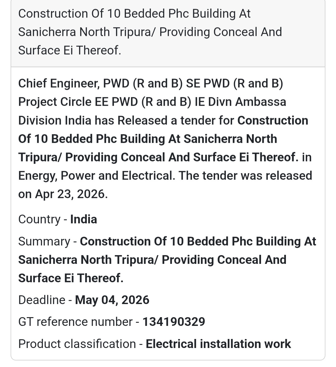 🏥 10 Bedded PHC Building Construction