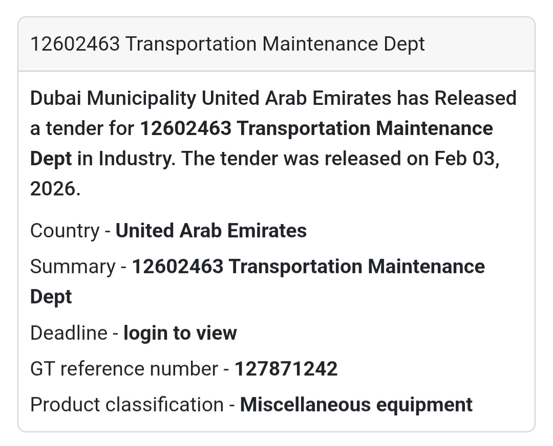 🚛 12602463 – Transportation Maintenance Dept