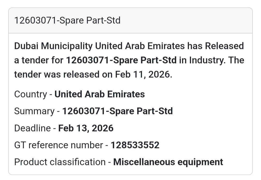 🔩 12603071 – Spare Part (Std)