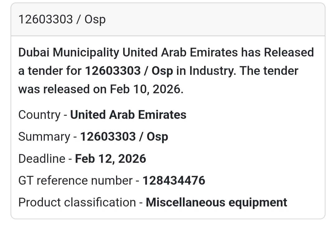 🔧 12603303 / Osp – UAE