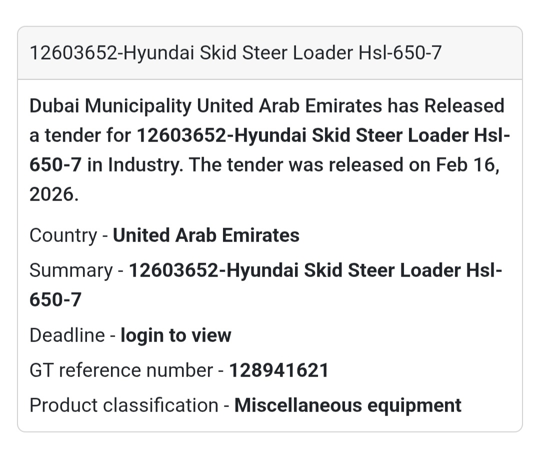 🚜 12603652 – Hyundai Skid Steer Loader HSL-650-7