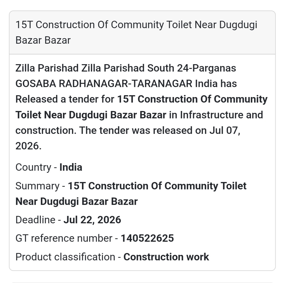 📢 15T Construction of Community Toilet Near Dugdugi Bazar | Gosaba, South 24 Parganas, West Bengal