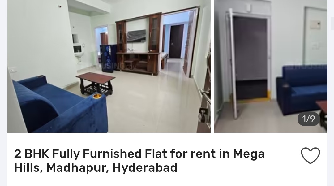 🏢 2 BHK in Mega Hills, Madhapur