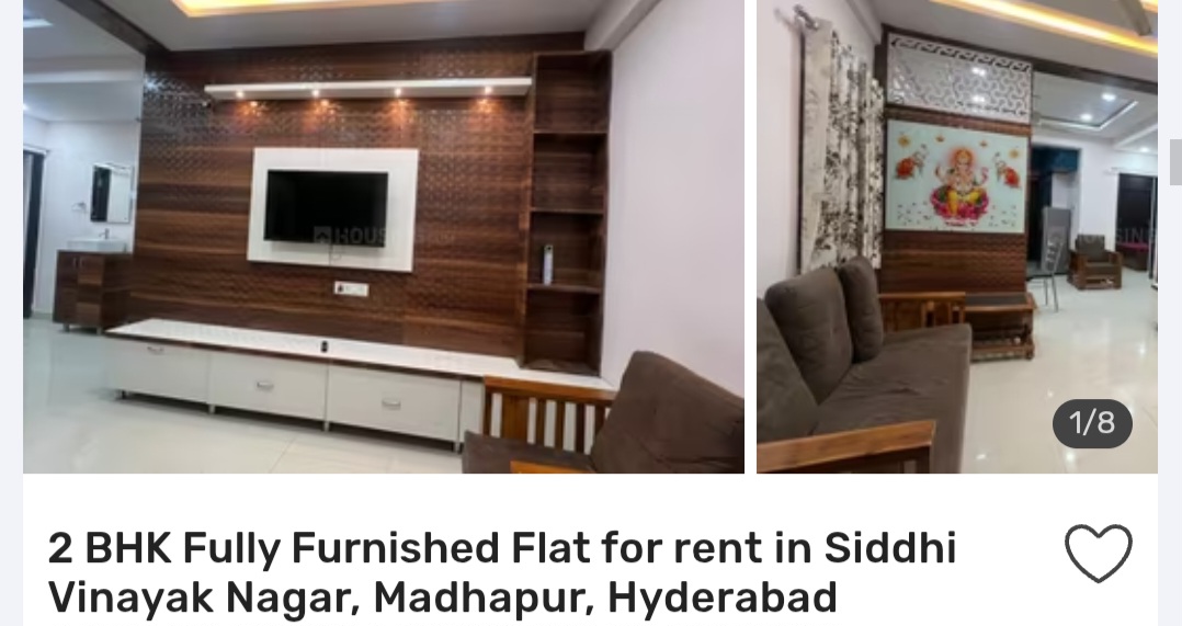 🏠 2 BHK in Siddhi Vinayak Nagar, Madhapur