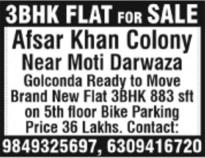 🏢 3BHK FLAT FOR SALE