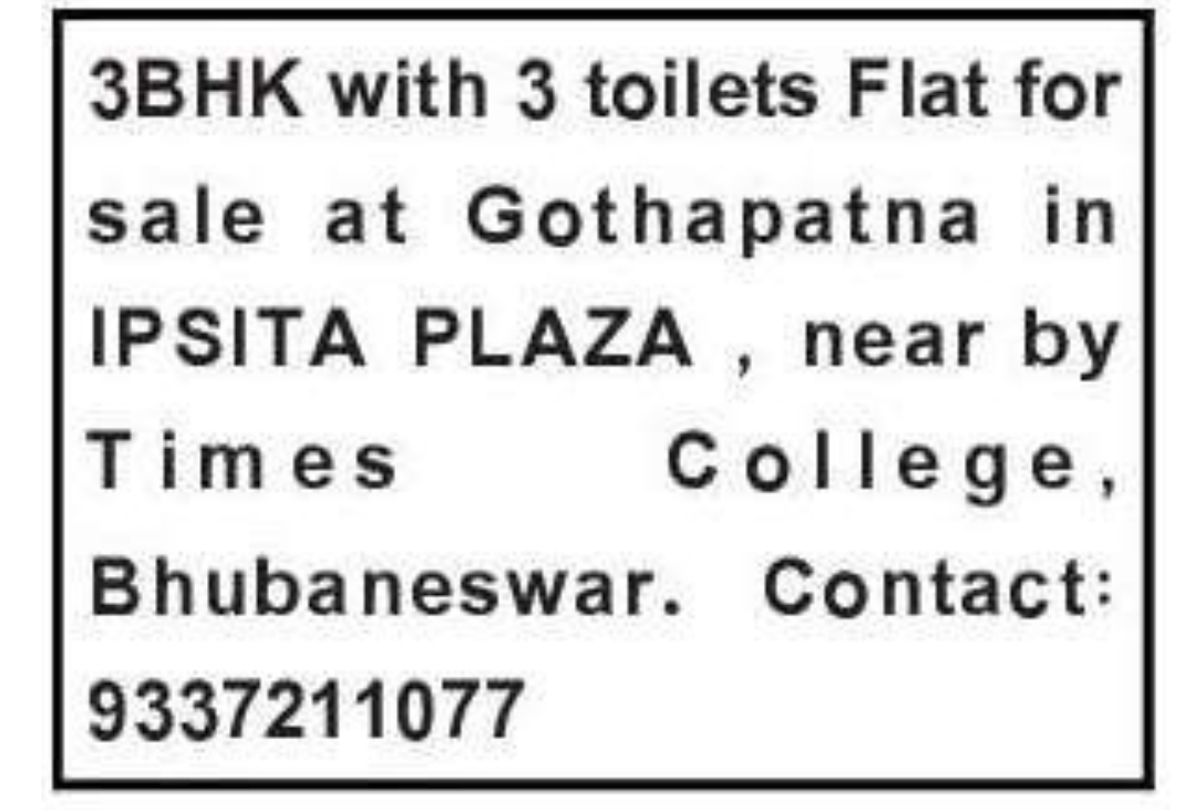 🏠 3BHK Flat for Sale
