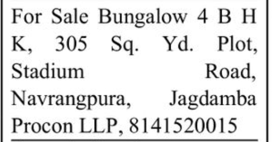 🏡 4 BHK Bungalow for Sale – Stadium Road, Navrangpura