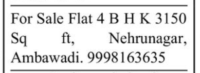 🏢 4 BHK Flat for Sale | Nehrunagar, Ambawadi