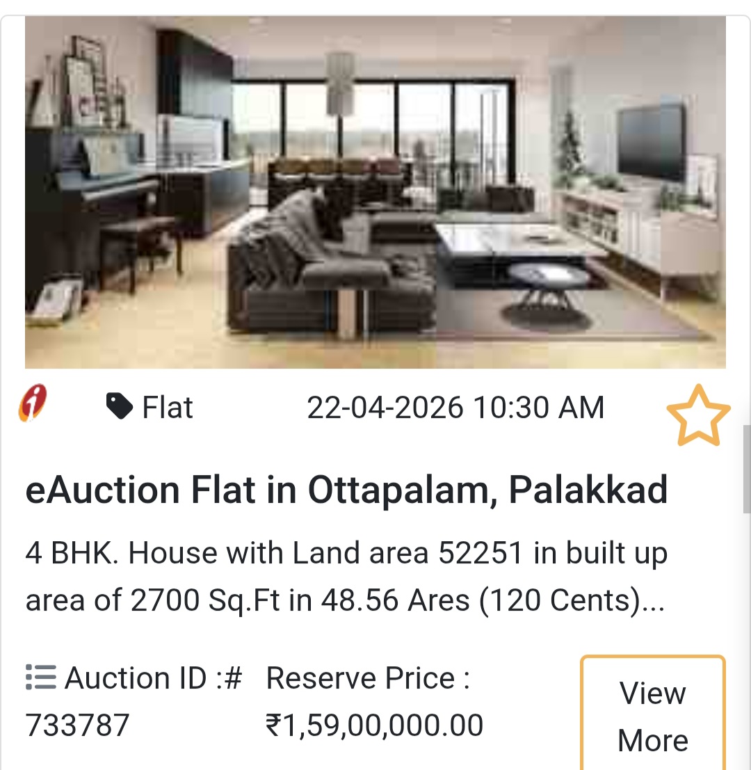 🏡 4BHK Flat Auction in Ottapalam | Premium Property Deal
