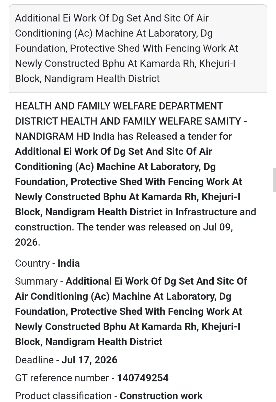 ⚡ Additional Electrical Work at BPHU | 📍Nandigram Health District