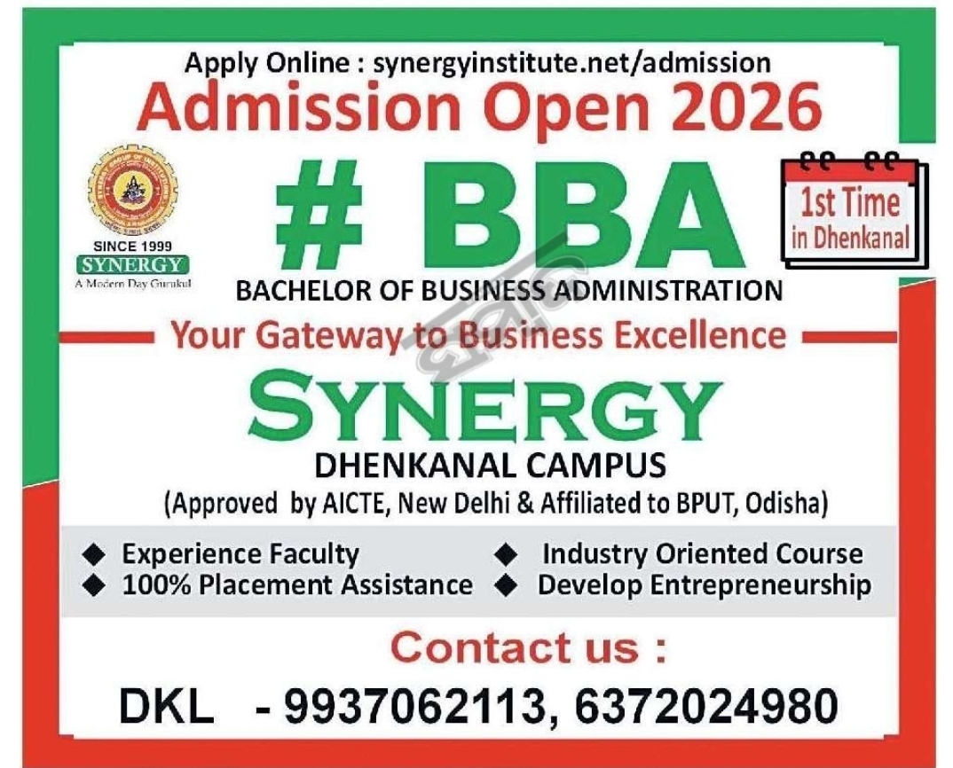 🎓 Admission Open 2026 | Synergy Dhenkanal Campus