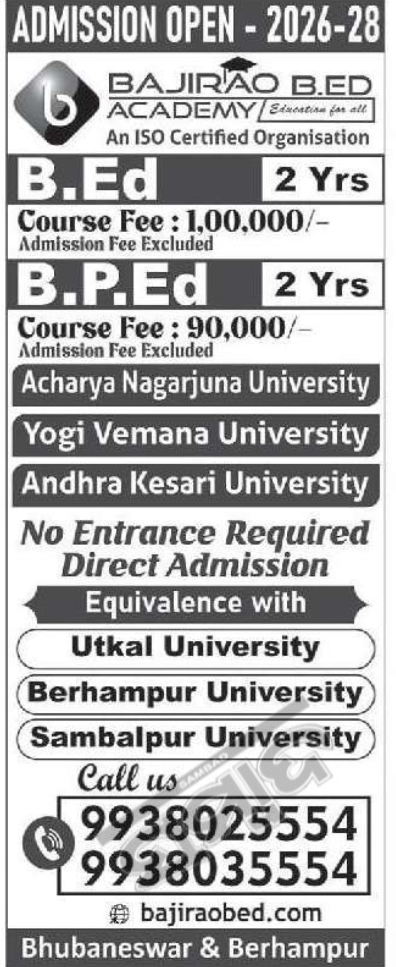 🎓 Admission Open | Bajirao B.Ed Academy