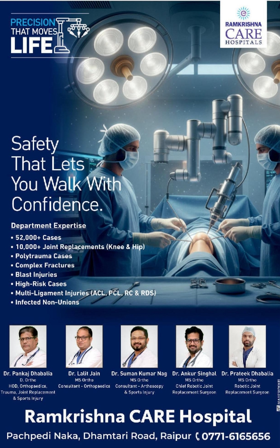 🏥 Advanced Orthopaedic Care | 📍Location: Raipur