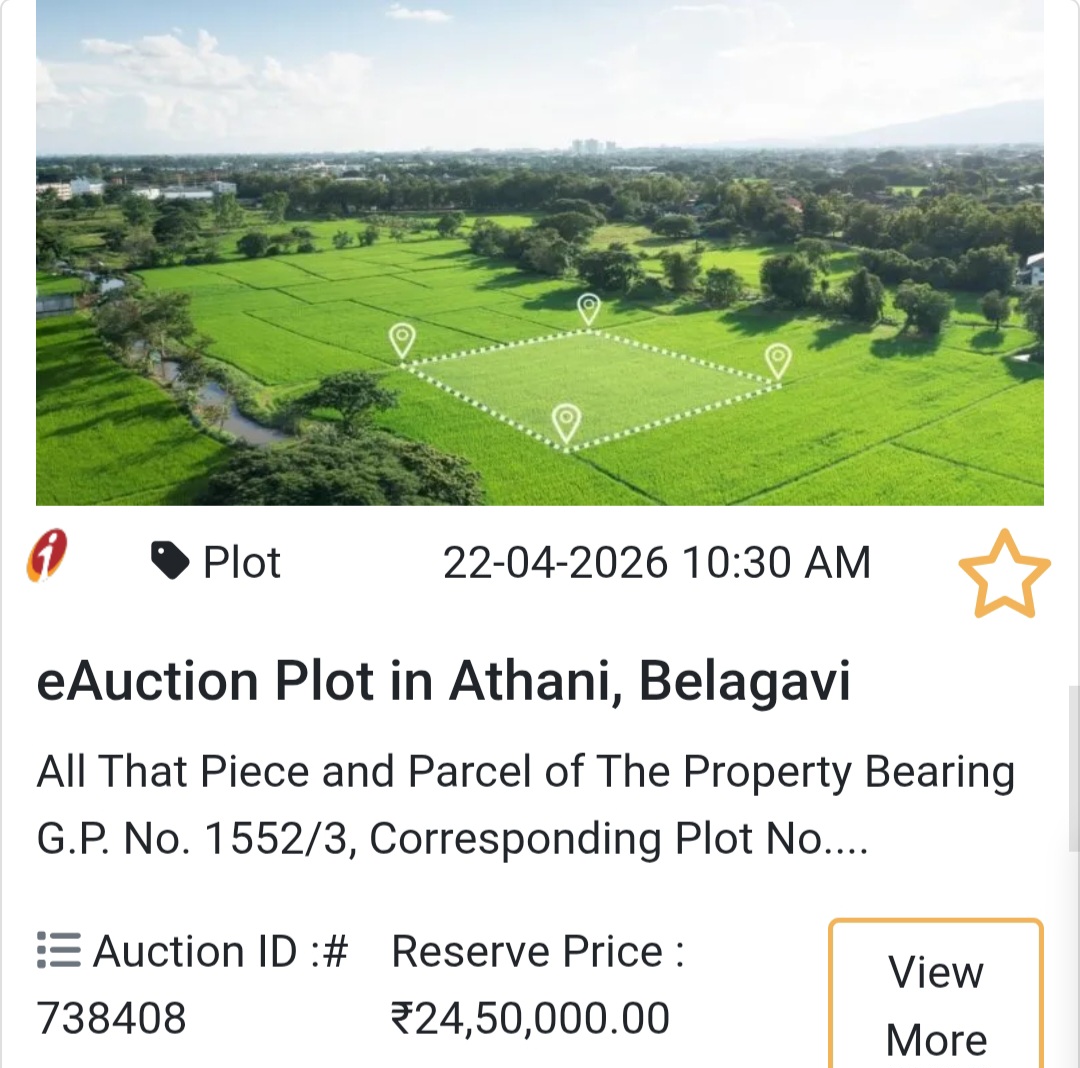 🌿 Affordable Plot in Athani, Belagavi – Bank Auction Deal