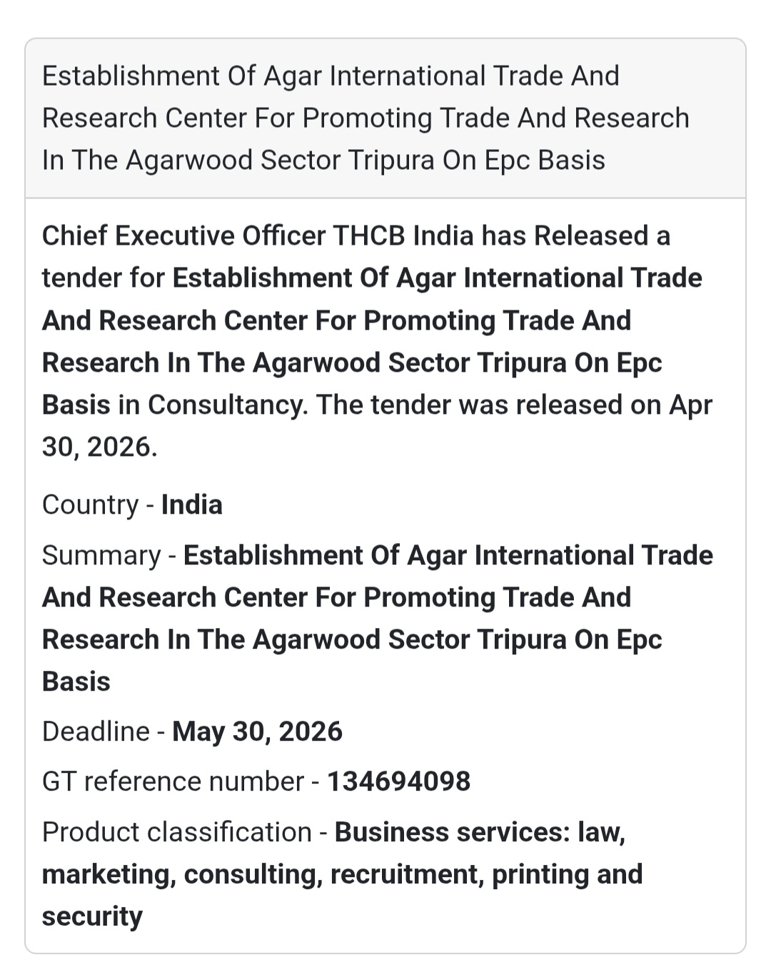 🏢 Agarwood Trade & Research Center – Tripura