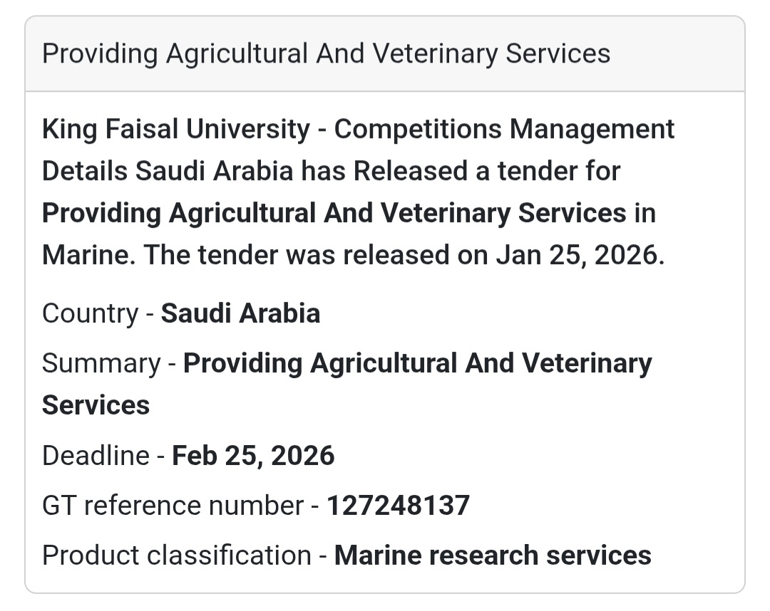 🌾 Agricultural & Veterinary Services